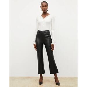 M.M. Lafleur Womens XL Cream Remington Henley Ribbed Pima Cotton Button Top NEW